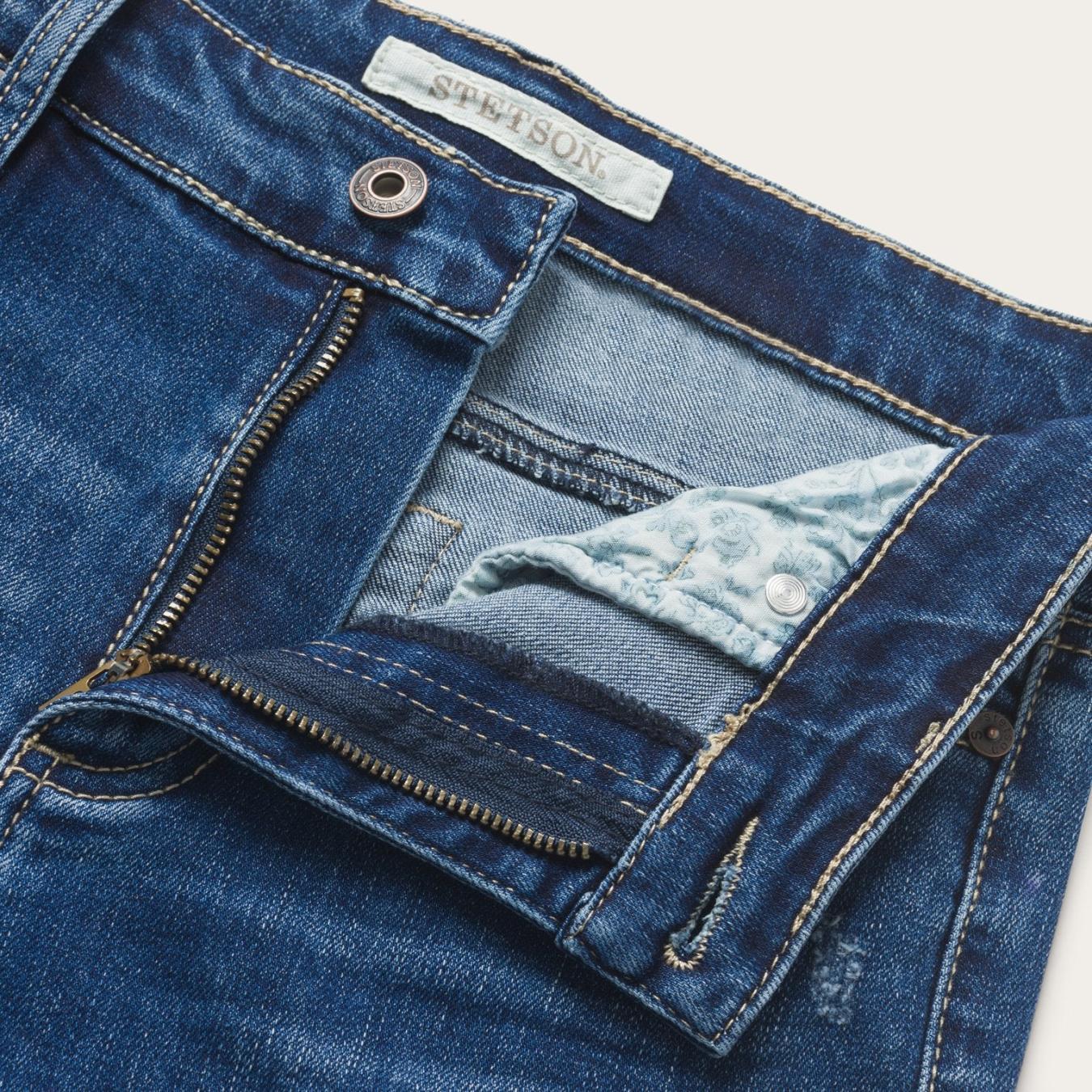 Women Denim | Stetson 902 High Waist Slim Fit Jean Blue