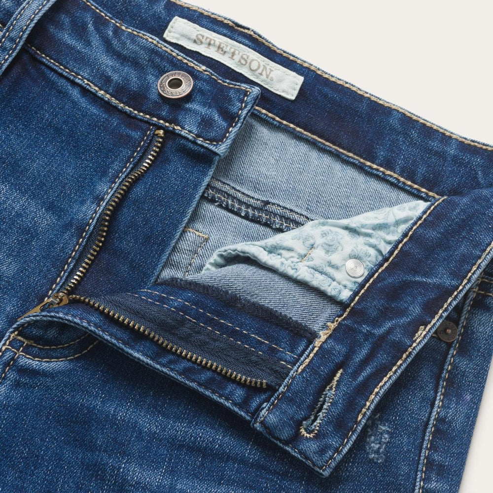 Women Denim | Stetson 902 High Waist Slim Fit Jean Blue