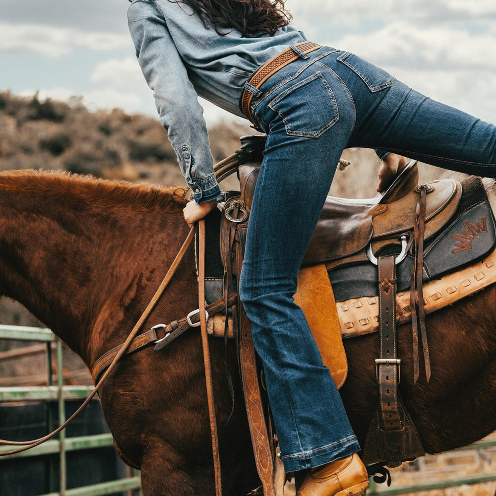 Women Denim | Stetson 921 High Rise Flare Jeans Blue