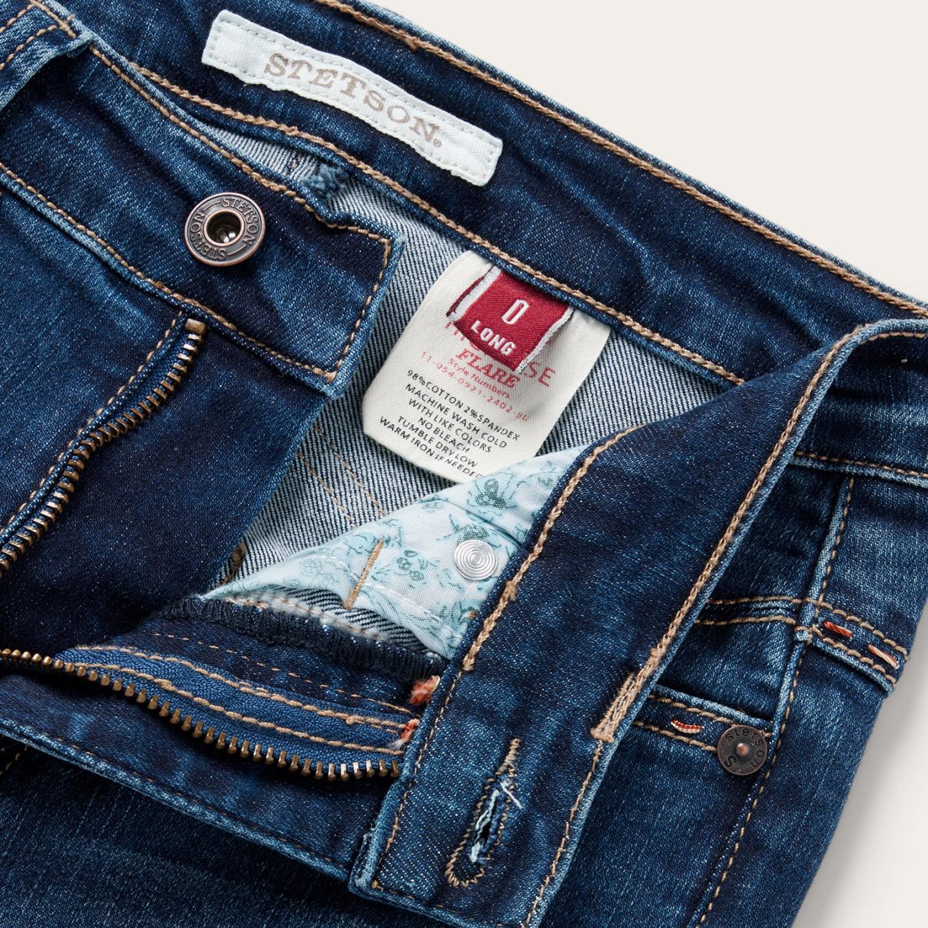 Women Denim | Stetson 921 High Rise Flare Jeans Blue