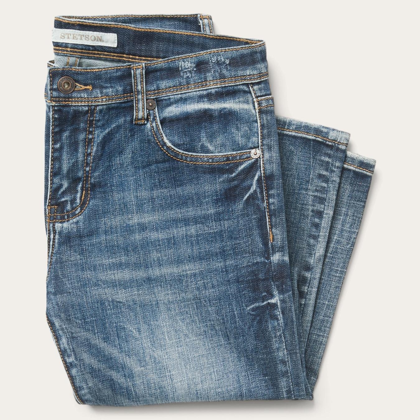 Women Denim | Stetson Ankle-Length Boyfriend Fit Jean Blue