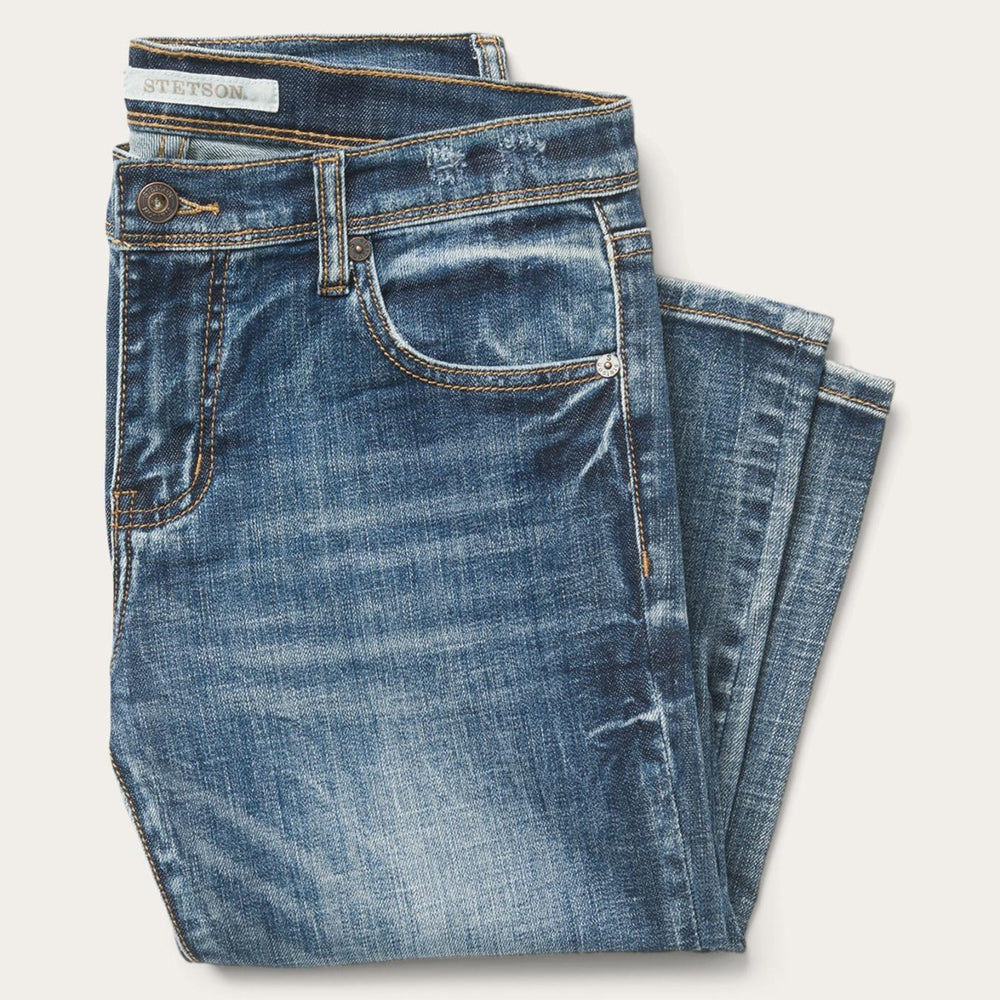 Women Denim | Stetson Ankle-Length Boyfriend Fit Jean Blue