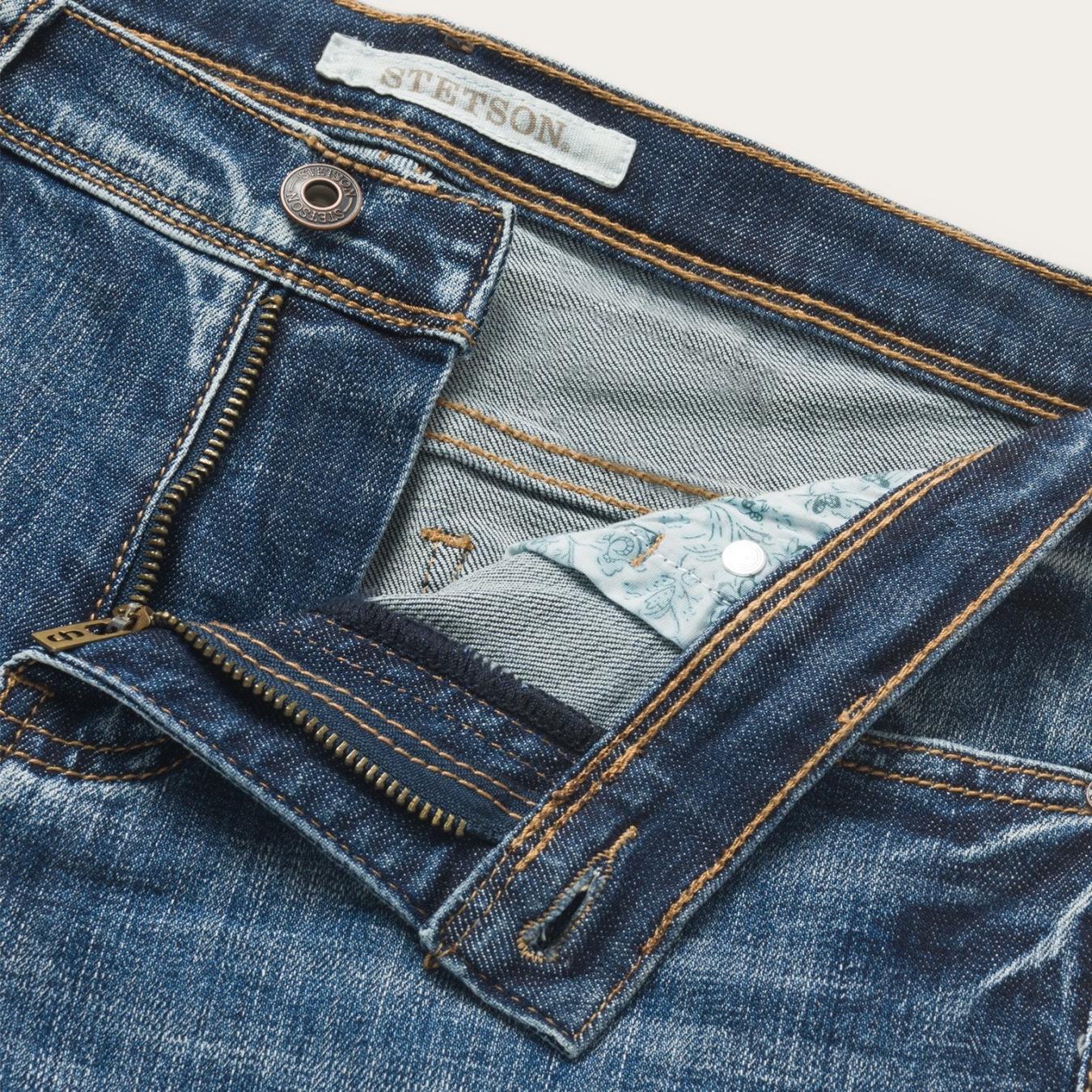 Women Denim | Stetson Ankle-Length Boyfriend Fit Jean Blue