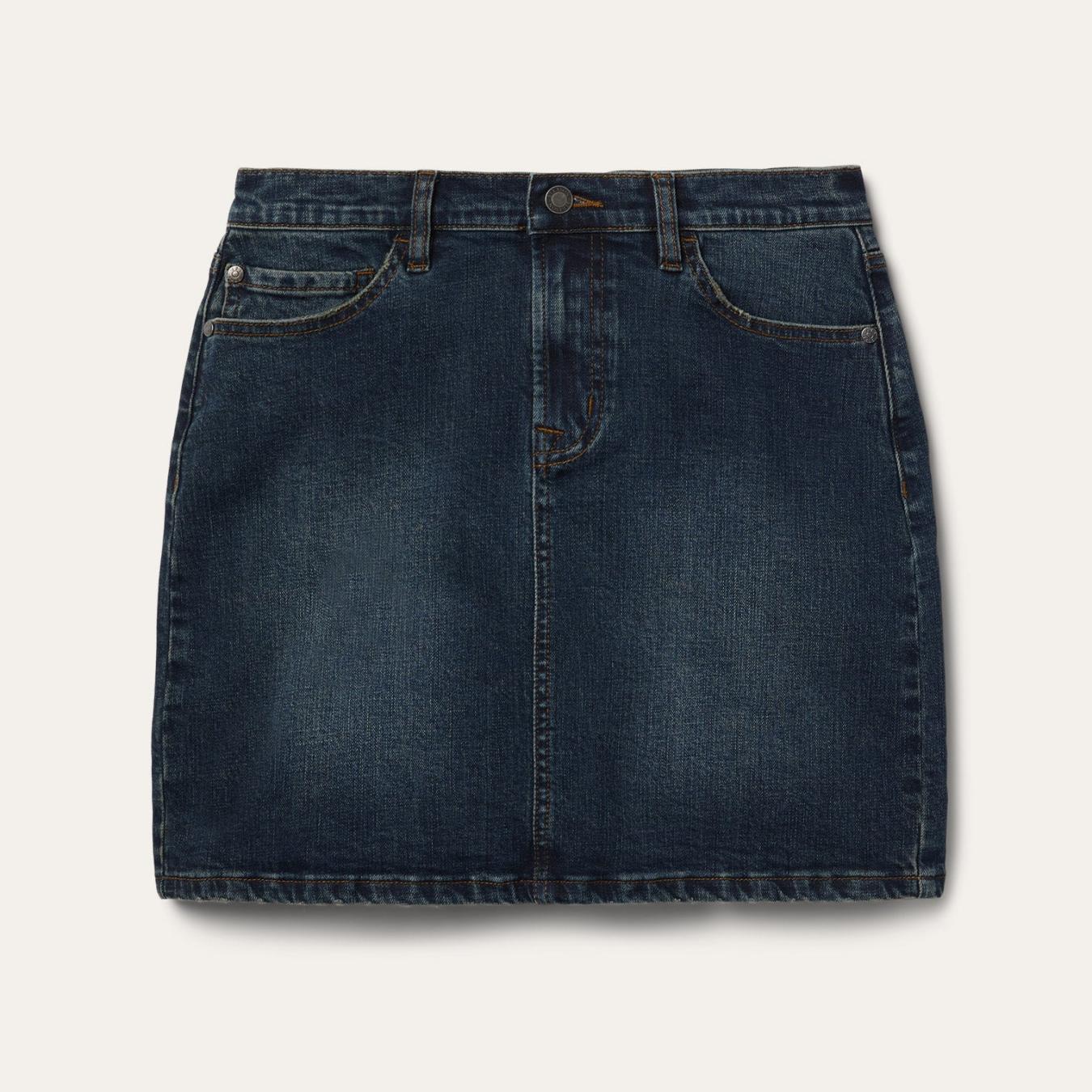 Women Denim | Stetson Stretch Denim 5-Pocket Skirt Blue