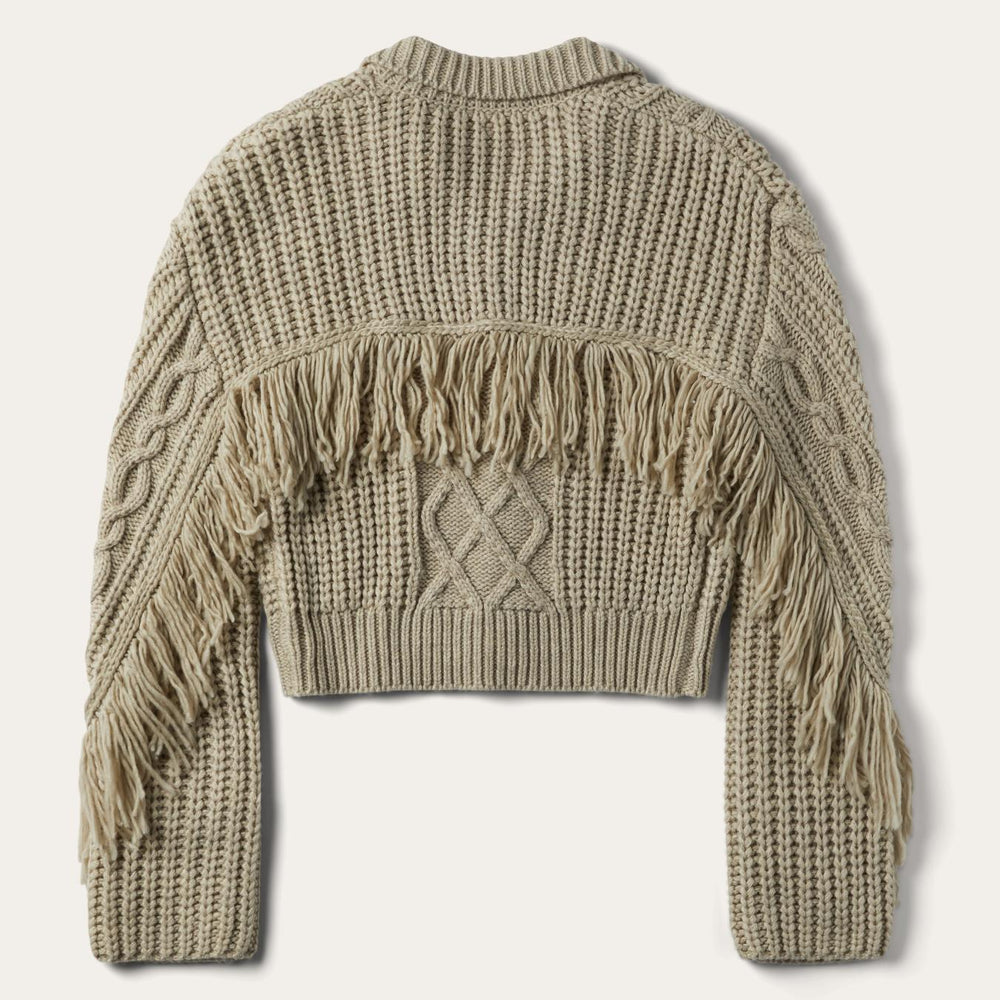 Women Fringe Jackets | Stetson Cream Fringed Cardigan Tan