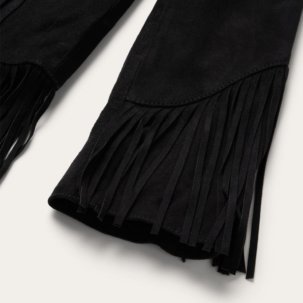 Women Fringe Jackets | Stetson Fringe Suede Jacket Black