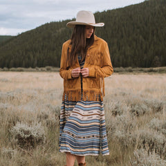 Women Fringe Jackets | Stetson Fringe Suede Jacket Tan