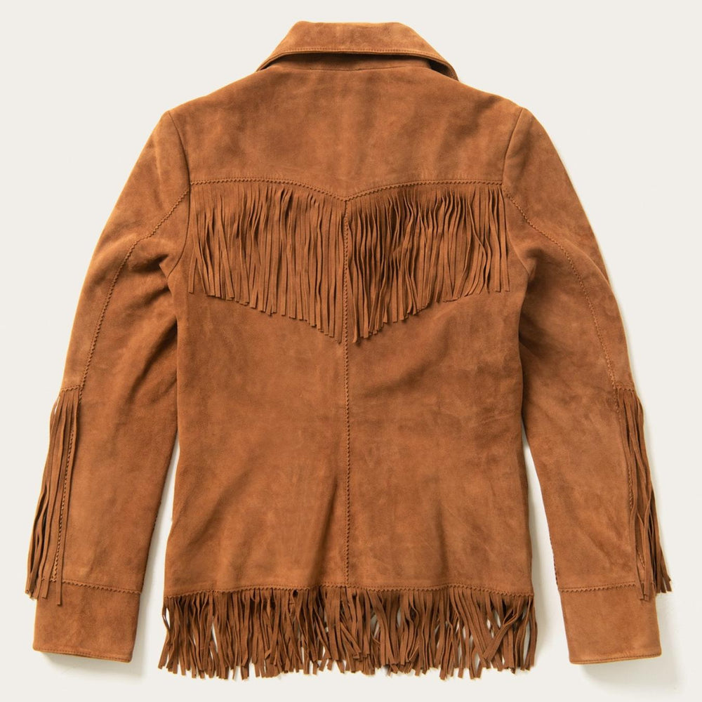 Women Fringe Jackets | Stetson Lamb Suede Fringed Jacket Brown