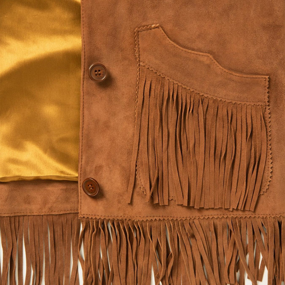 Women Fringe Jackets | Stetson Lamb Suede Fringed Jacket Brown