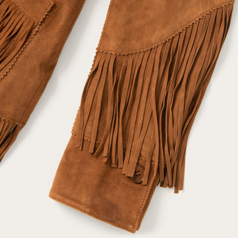 Women Fringe Jackets | Stetson Lamb Suede Fringed Jacket Brown