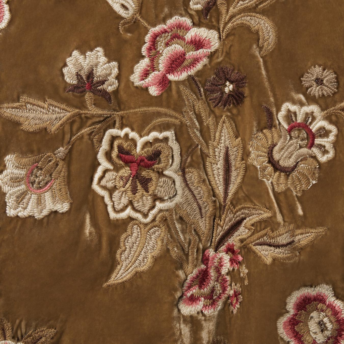 Women Jackets | Stetson Embroidered Velvet Bomber Jacket Copper