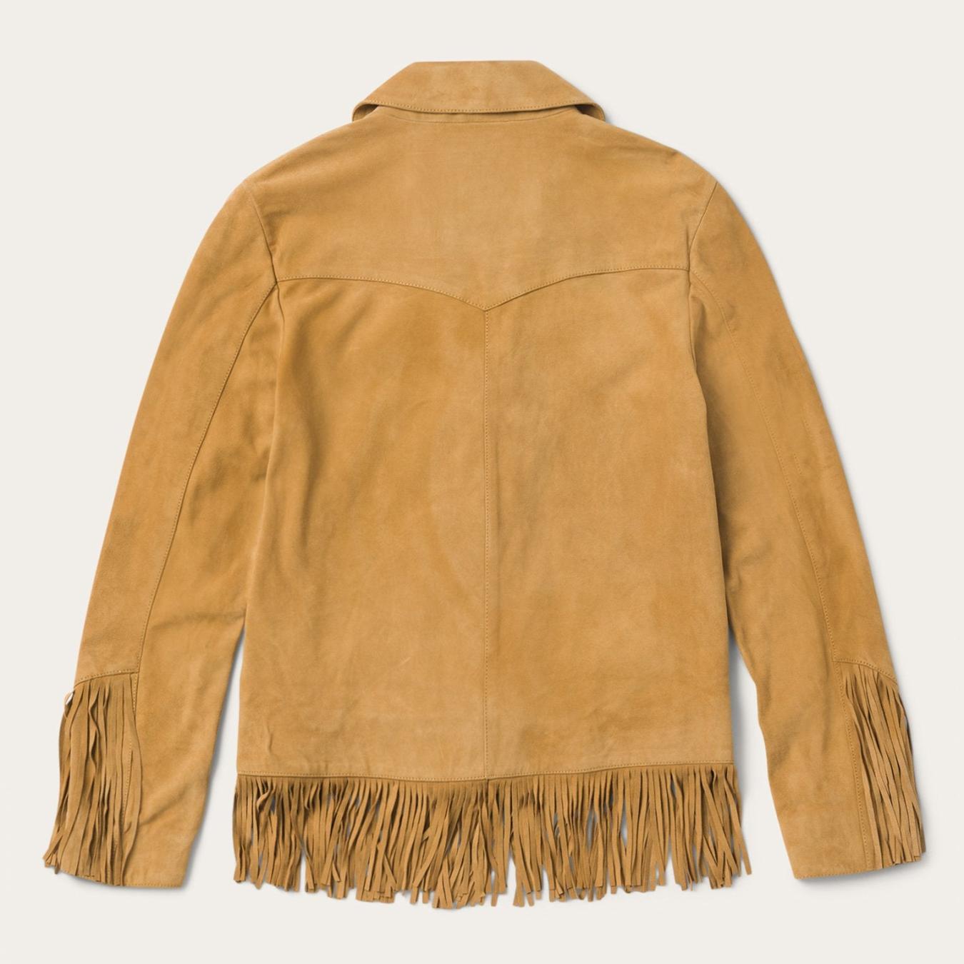 Women Jackets | Stetson Fringe Suede Jacket Tan