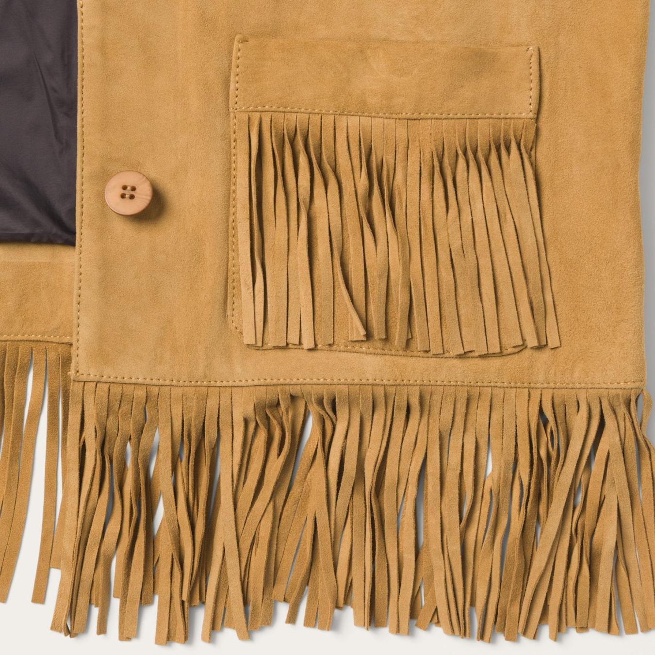 Women Jackets | Stetson Fringe Suede Jacket Tan
