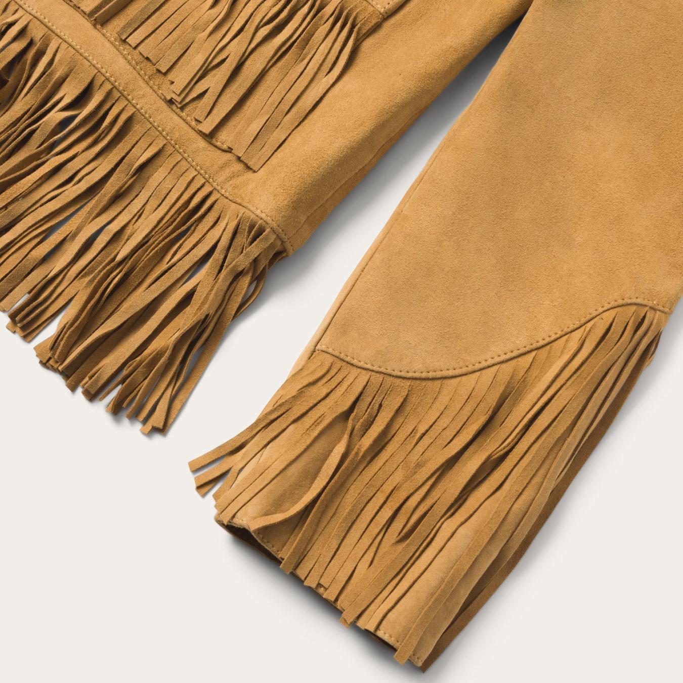 Women Jackets | Stetson Fringe Suede Jacket Tan