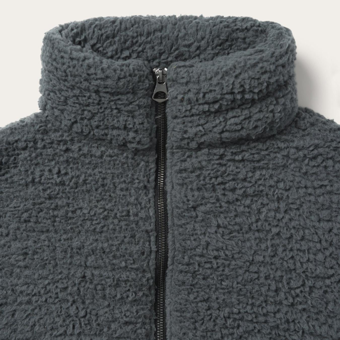 Women Jackets | Stetson Fuzzy Teddy Bear Fleece Jacket Grey