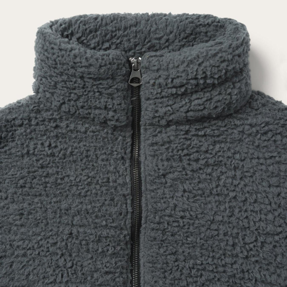 Women Jackets | Stetson Fuzzy Teddy Bear Fleece Jacket Grey