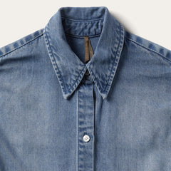Women Midi | Stetson Denim Tie-Front Dress Blue