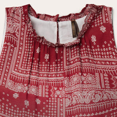 Women Midi | Stetson Red Bandana Patchwork Dress Red