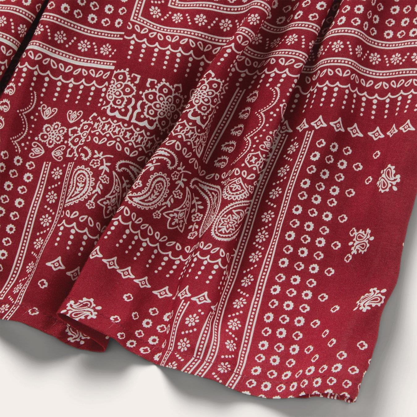 Women Midi | Stetson Red Bandana Patchwork Dress Red