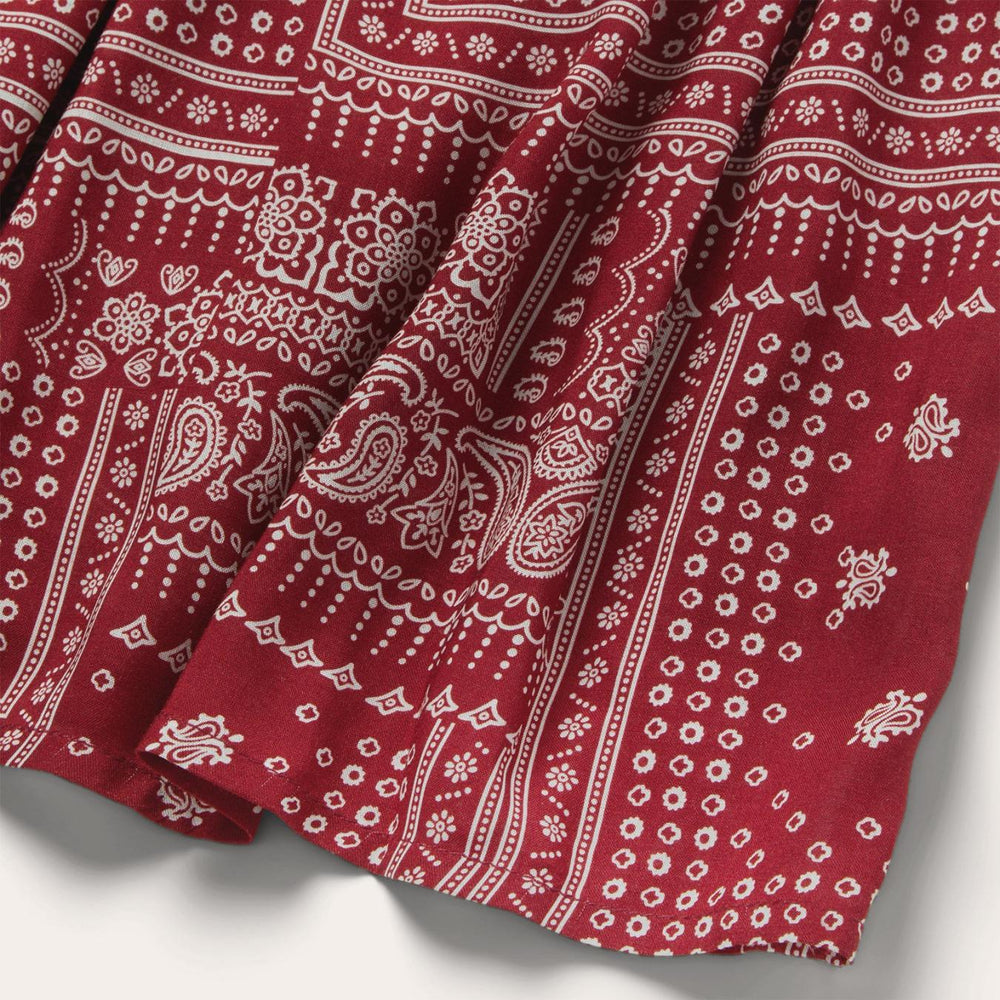 Women Midi | Stetson Red Bandana Patchwork Dress Red