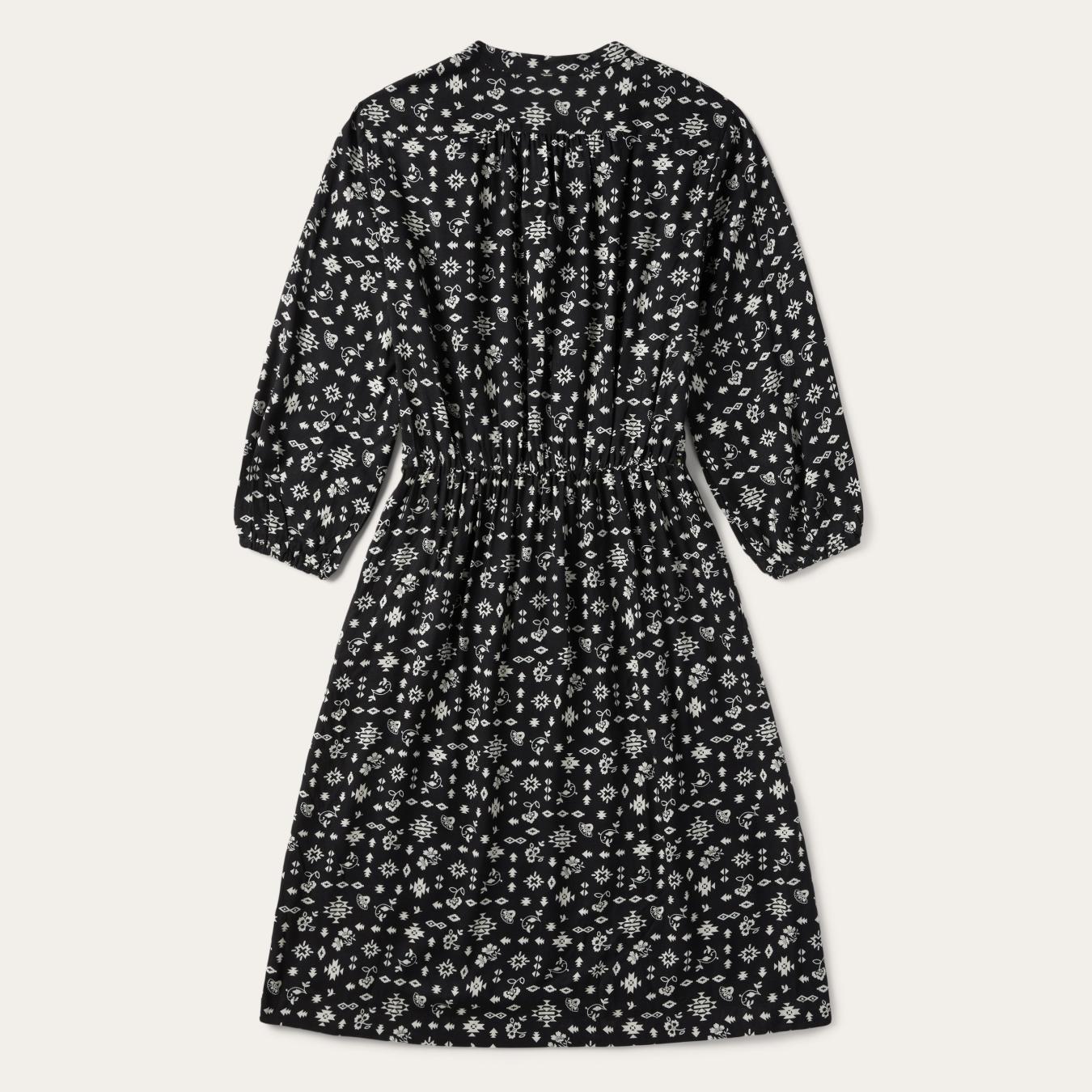 Women Midi | Stetson Southwestern Ditzy Print Dress Black