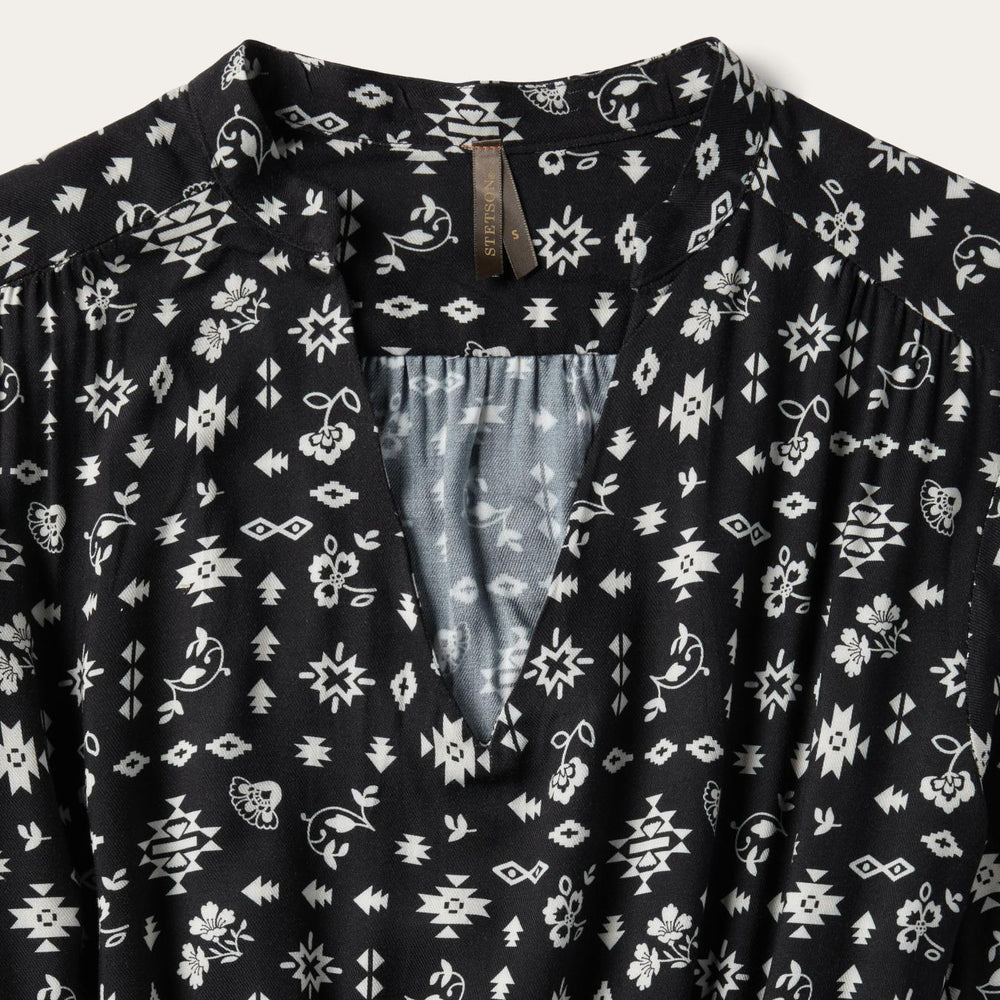 Women Midi | Stetson Southwestern Ditzy Print Dress Black
