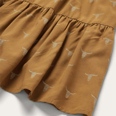 Women Mini | Stetson Mojave Longhorn Print Dress Brown