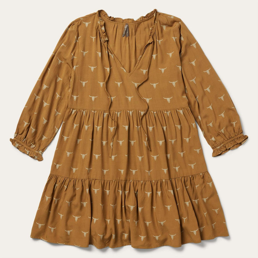 Women Mini | Stetson Mojave Longhorn Print Dress Brown