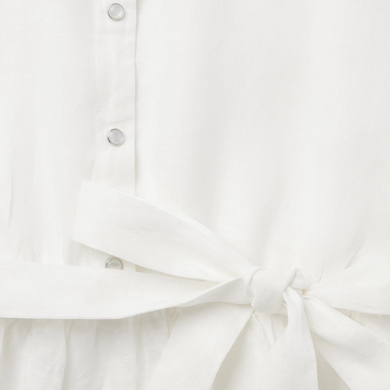 Women Mini | Stetson White Linen Shirt Dress White