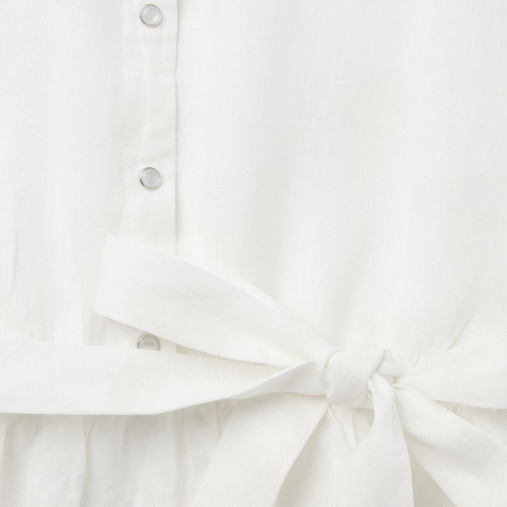 Women Mini | Stetson White Linen Shirt Dress White