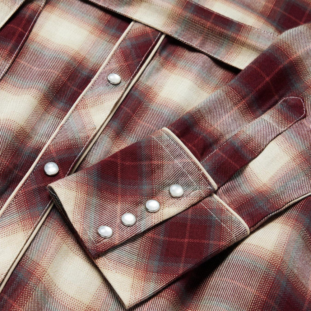 Women Shirt Dresses | Stetson Black Cherry Plaid Shirt Dress Red