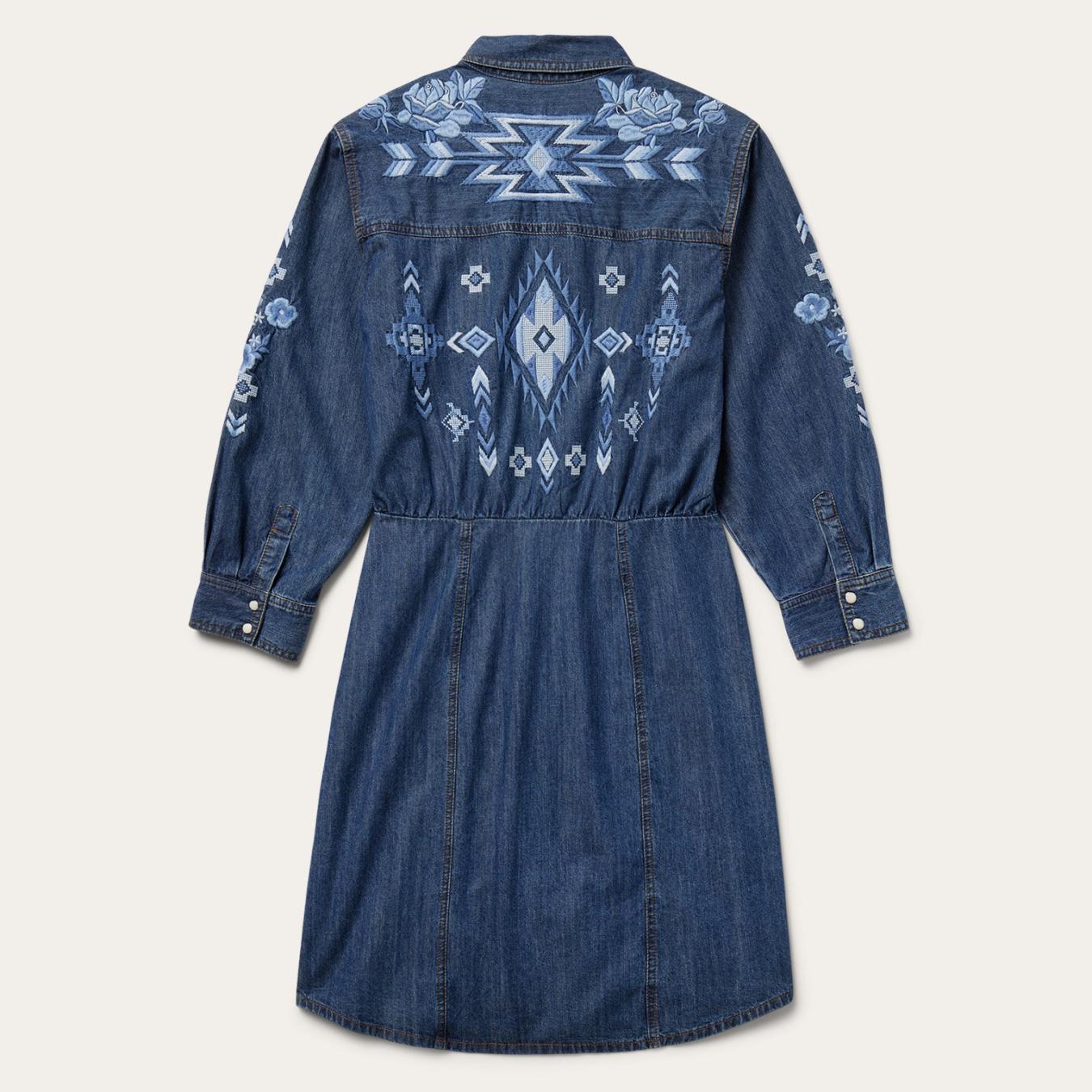Women Shirt Dresses | Stetson Dark Blue Denim Shirt Dress Blue