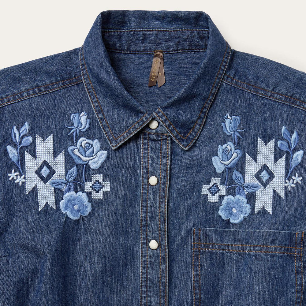 Women Shirt Dresses | Stetson Dark Blue Denim Shirt Dress Blue