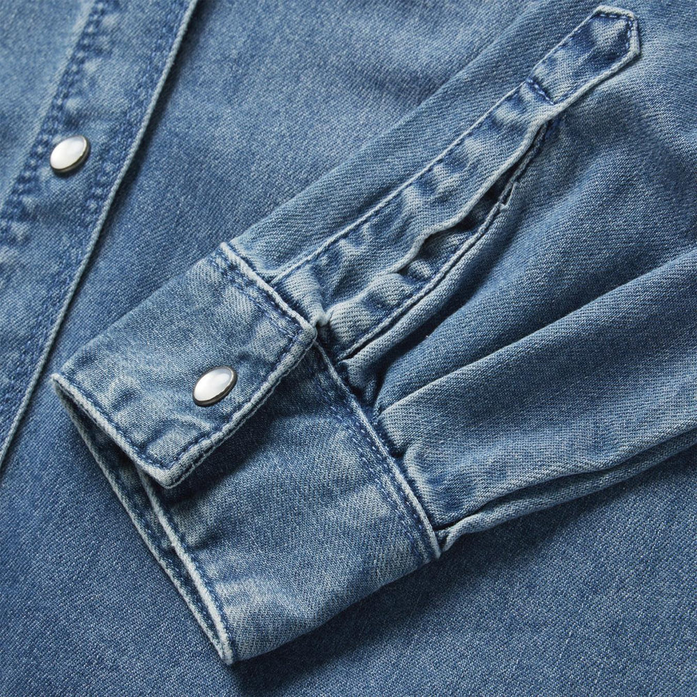 Women Shirt Dresses | Stetson Denim Button Front Shirt Dress Blue