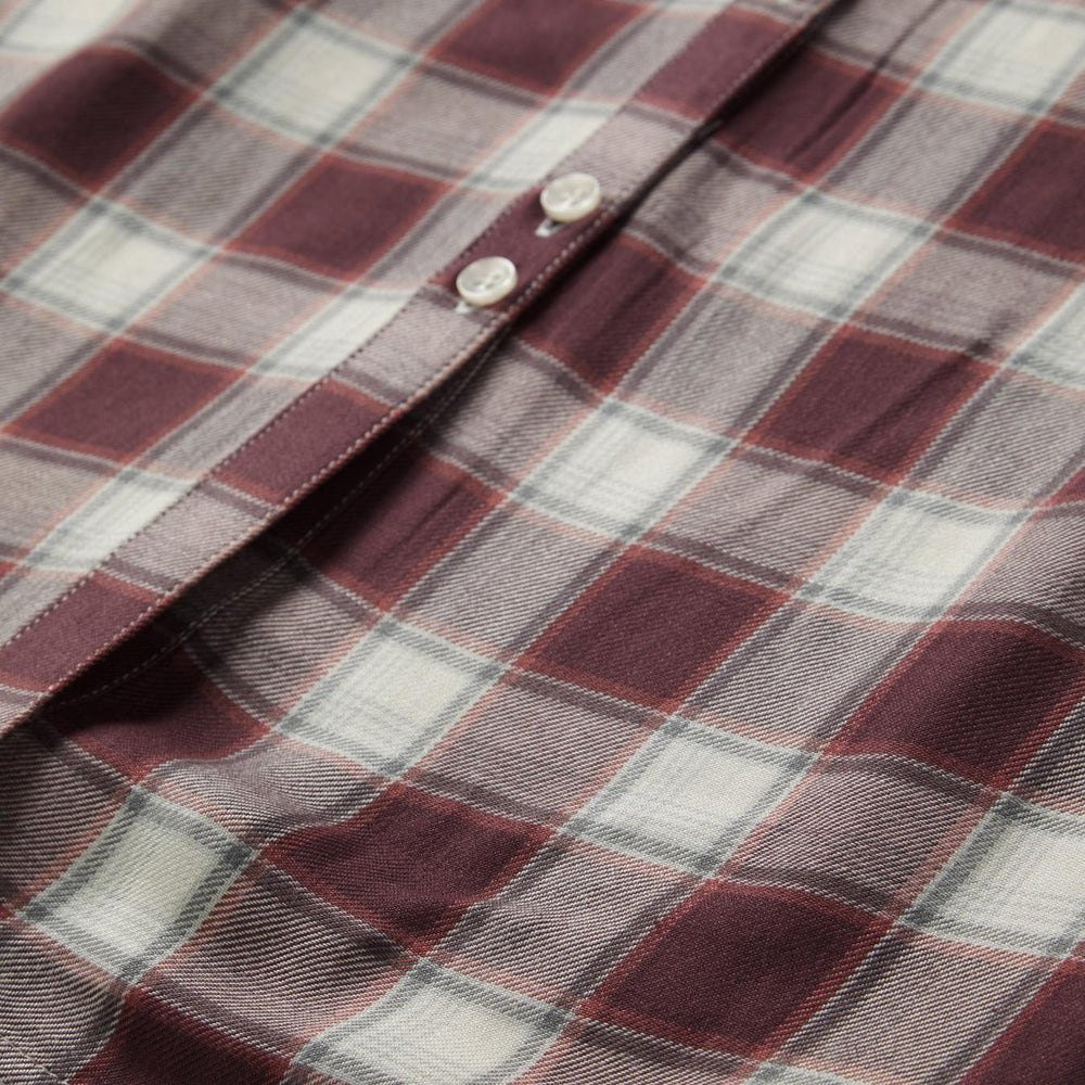 Women Shirt Dresses | Stetson Gaucho Plaid Prairie Shirt Dress Wine