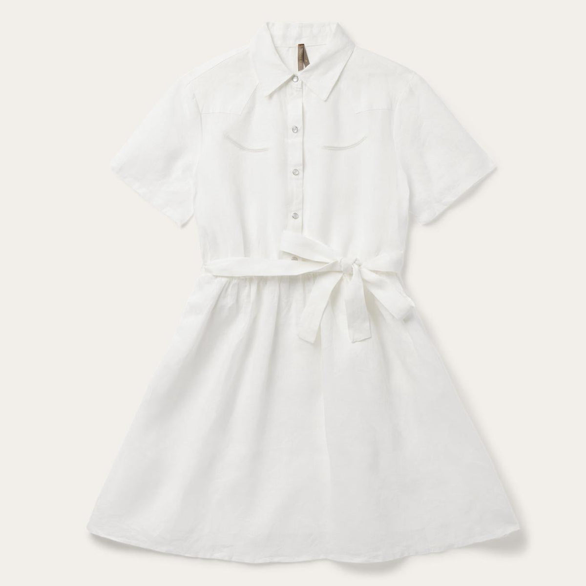 Women Shirt Dresses | Stetson White Linen Shirt Dress White
