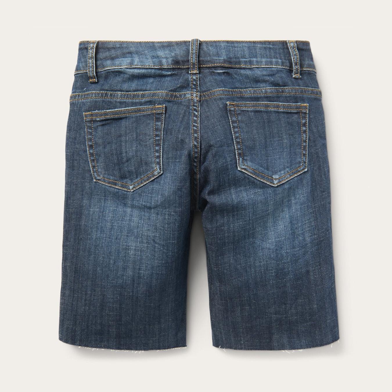Women Skirts &amp; Shorts | Stetson Dark Wash Denim Shorts Blue