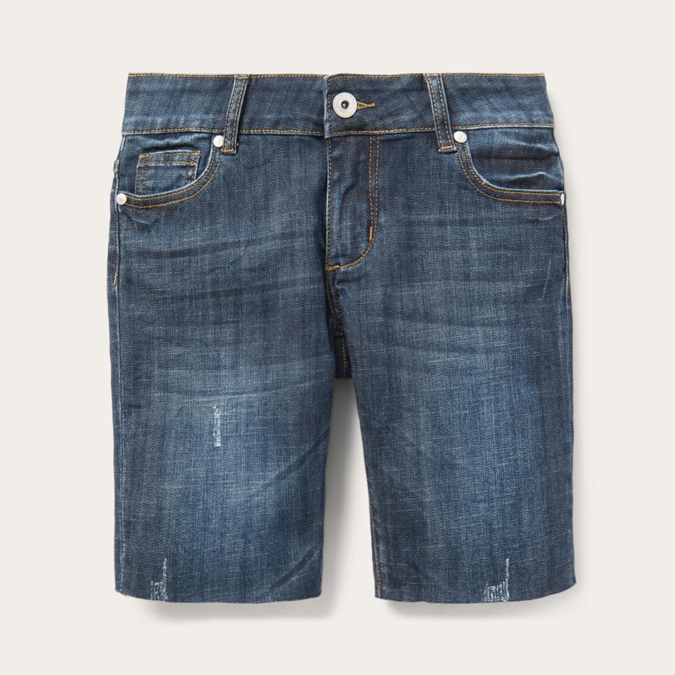 Women Skirts &amp; Shorts | Stetson Dark Wash Denim Shorts Blue