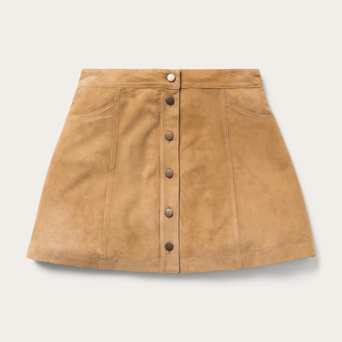 Women Skirts &amp; Shorts | Stetson Lamb Suede Gored Skirt Brown