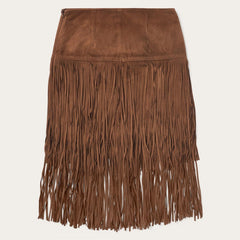 Women Skirts &amp; Shorts | Stetson Suede Fringed Skirt Brown