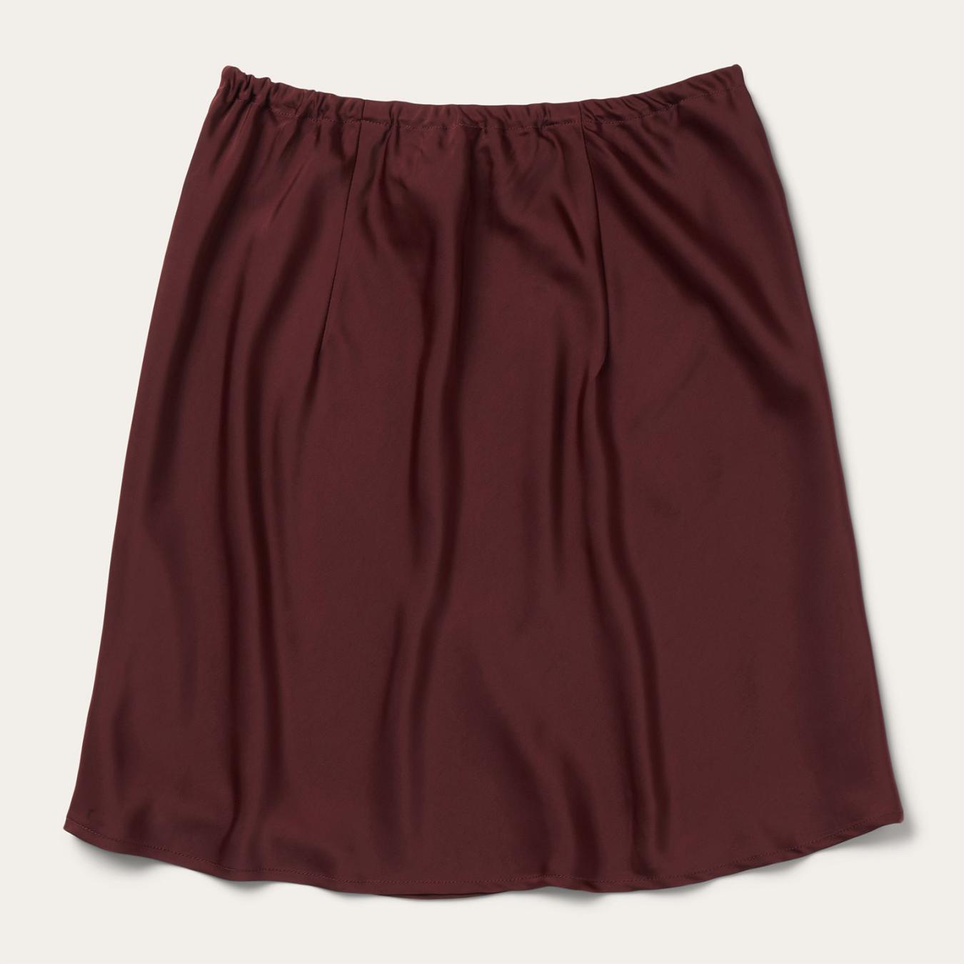 Women Skirts &amp; Shorts | Stetson Wine Satin Skirt Red