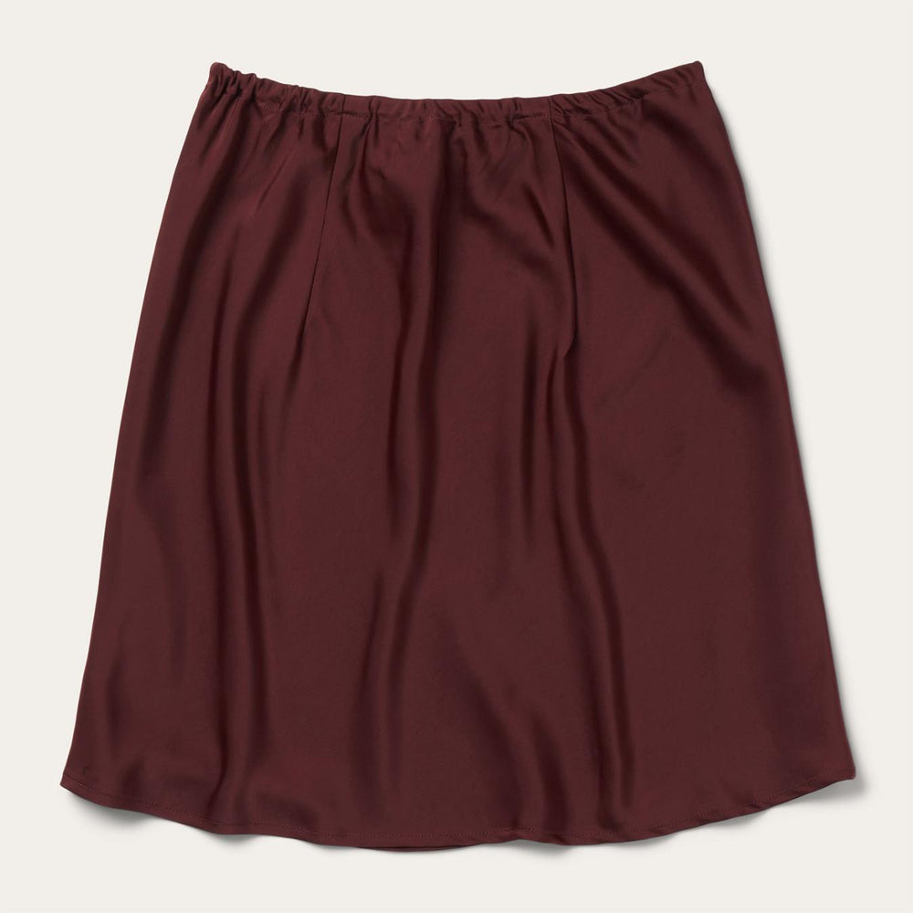 Women Skirts &amp; Shorts | Stetson Wine Satin Skirt Red
