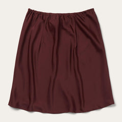 Women Skirts &amp; Shorts | Stetson Wine Satin Skirt Red