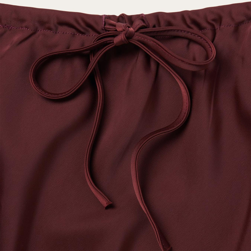 Women Skirts &amp; Shorts | Stetson Wine Satin Skirt Red