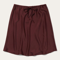 Women Skirts &amp; Shorts | Stetson Wine Satin Skirt Red