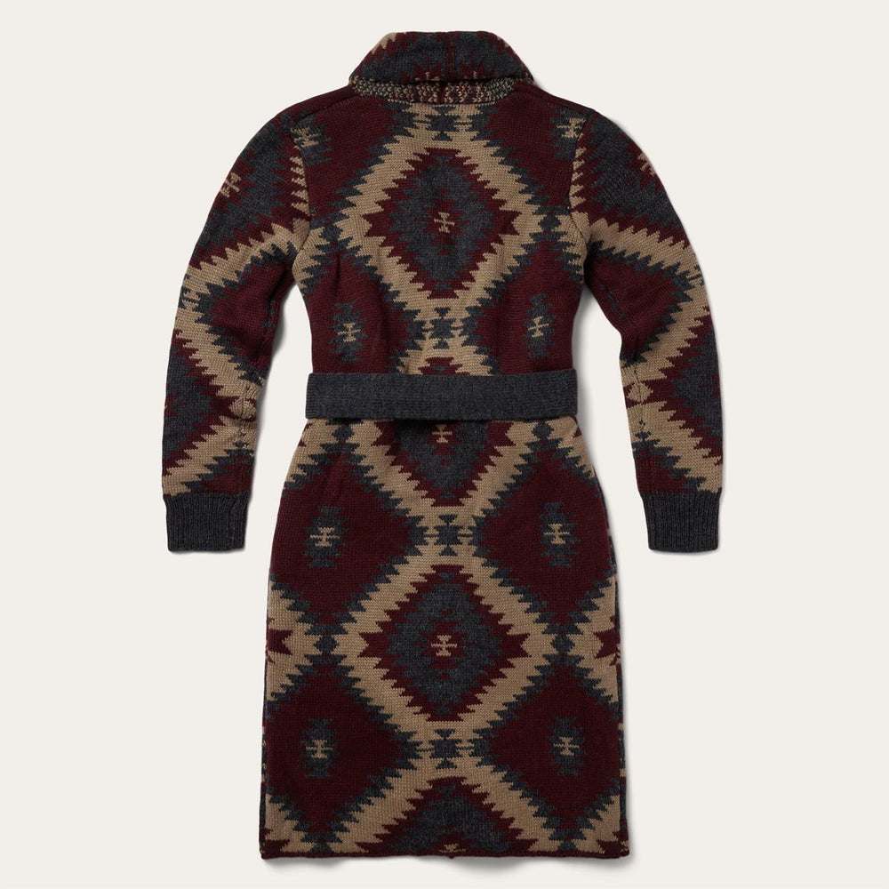 Women Sweaters | Stetson Aztec Duster Sweater Wine