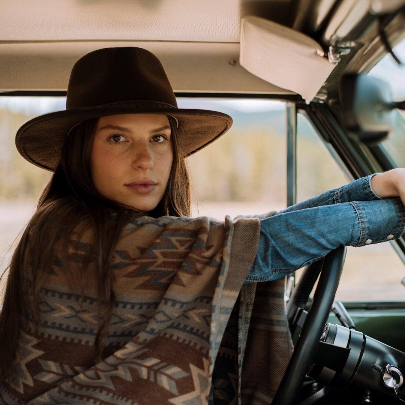 Women Sweaters | Stetson Aztec Print Sweater Poncho Multi