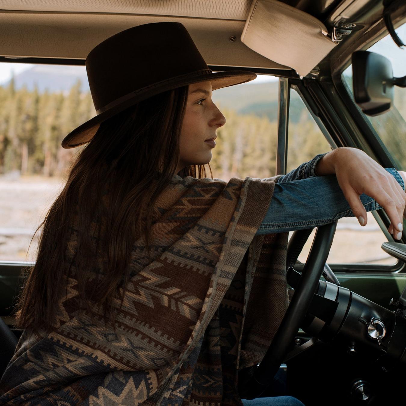 Women Sweaters | Stetson Aztec Print Sweater Poncho Multi