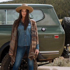Women Sweaters | Stetson Aztec Print Sweater Poncho Multi