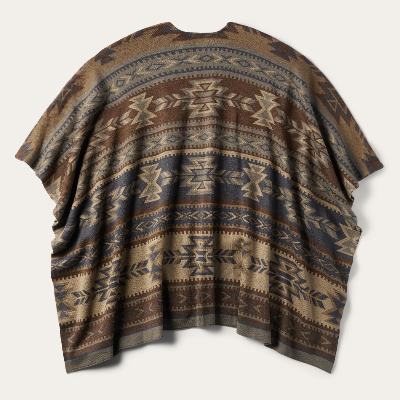 Women Sweaters | Stetson Aztec Print Sweater Poncho Multi